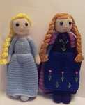 Princesas da Disney Elsa e Anna Amigurumi
