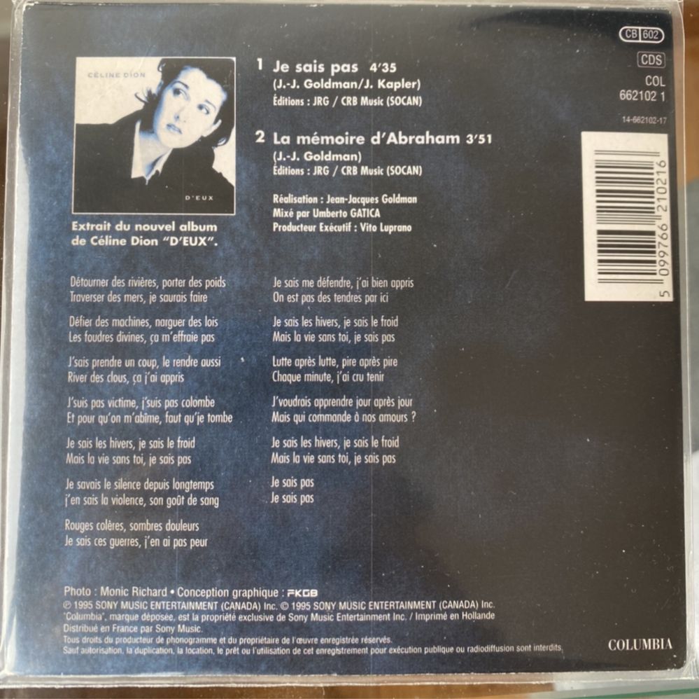 Celine Dion Single
