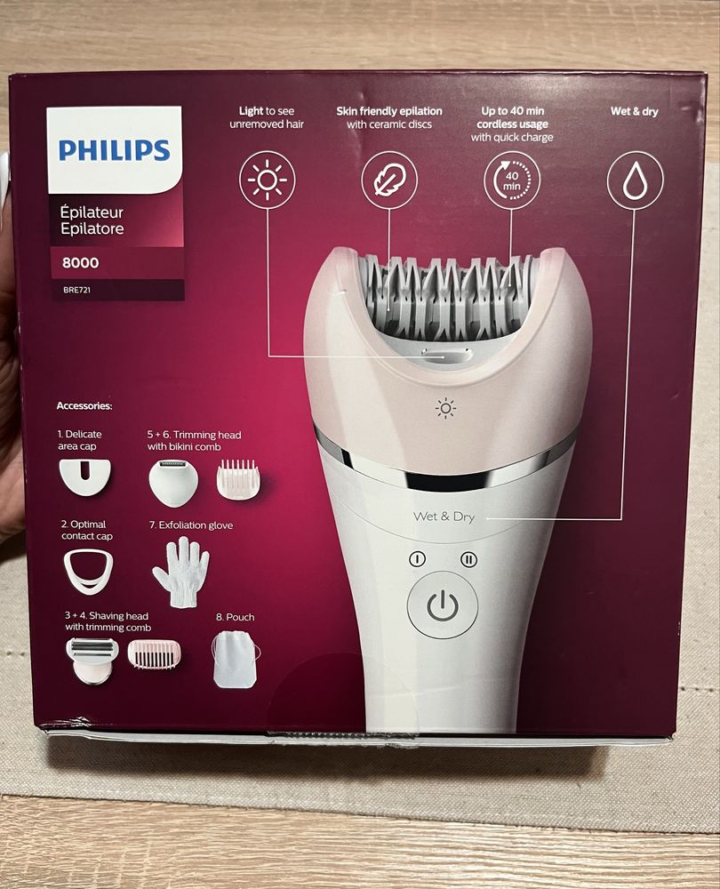 Depilator PHILIPS Satinelle BRE721/00 6w1 Bikini Nogi Twarz