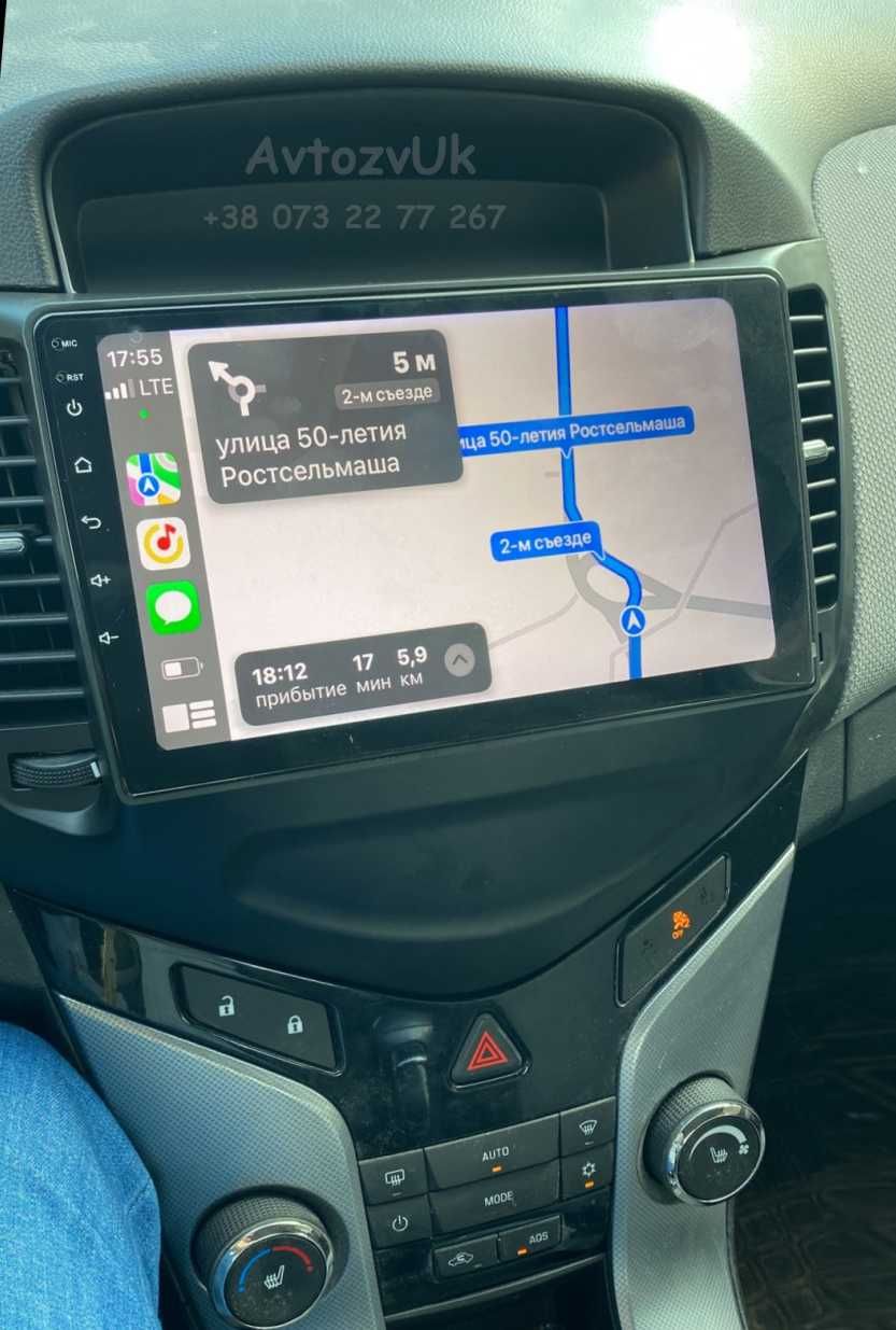 Магнитола CRUZE Chevrolet Круз GPS USB 2 дин Tesla CarPlay Android 14