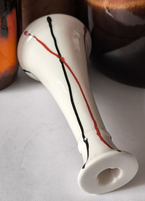 Świecznik piękna stara ceramika