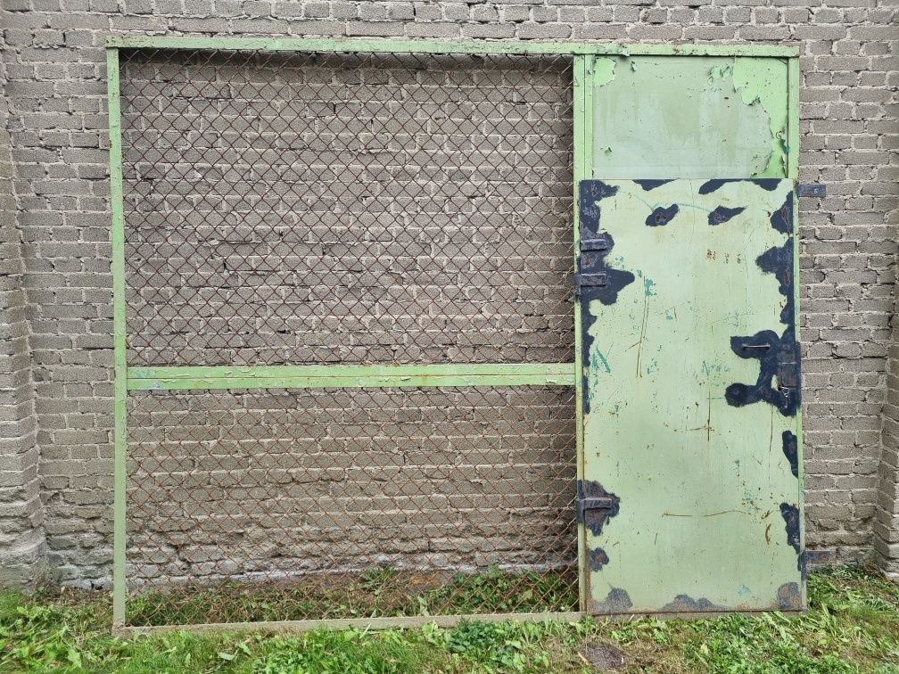 Brama ogrodzenie z furtką 314x266 cm siatka gruba