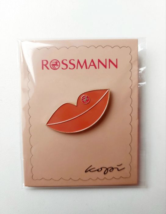 Pin Rossmann przypinka usta