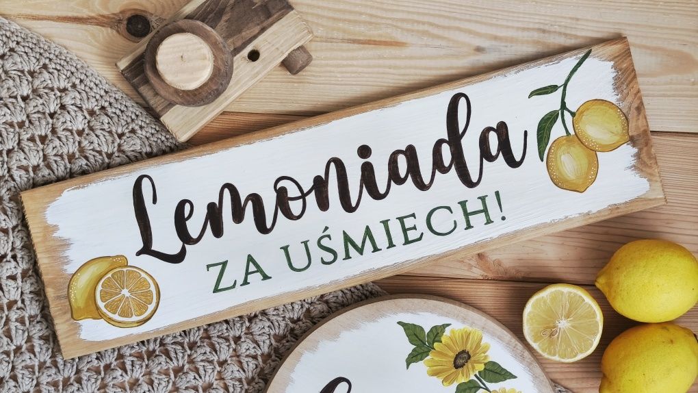 Tabliczki do sesji: szyld na stragan i tabliczka do rączki