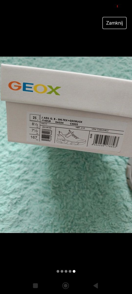 Buty Geox mrugała bisgaard emel 25