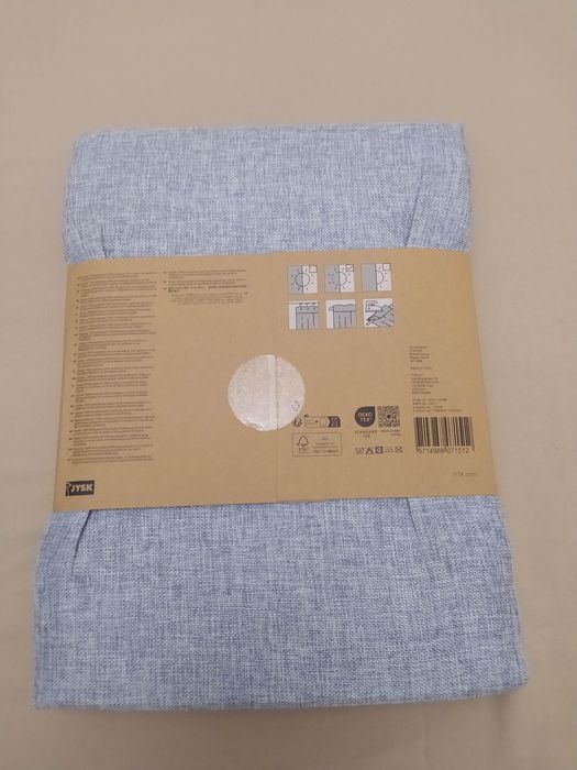 НОВІ 2 Штори з Jysk (Фіранка RUSKEN 1х140x300 меланж світло-сірий)