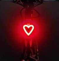 Топ ЦЕНА!!! Задний фонарь для велосипеда Сердце