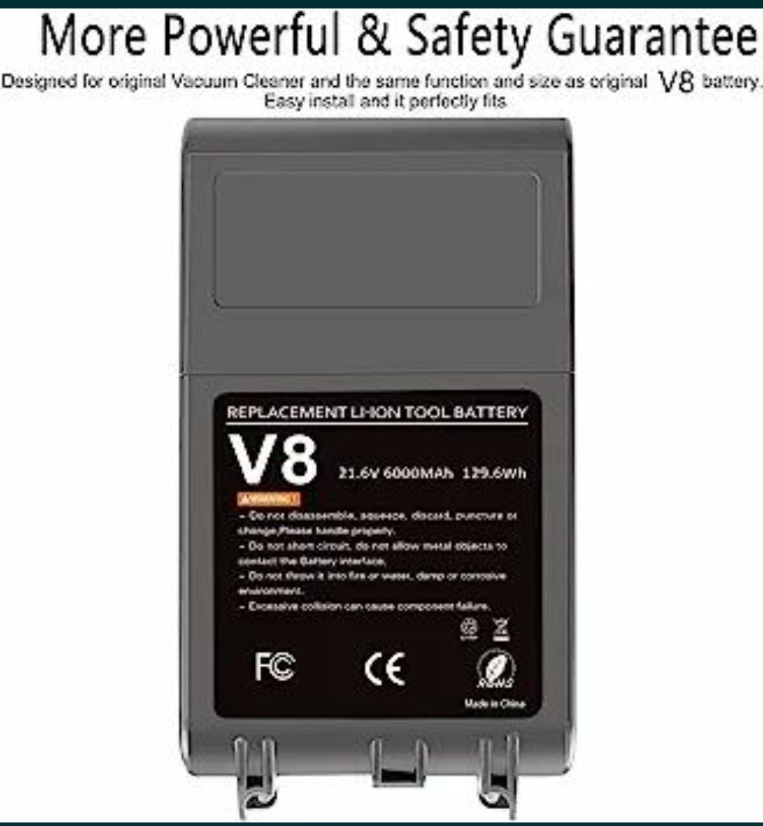 POWTREE Модернизированный аккумулятор V8 SV10 емкостью 6000 мАч, замен