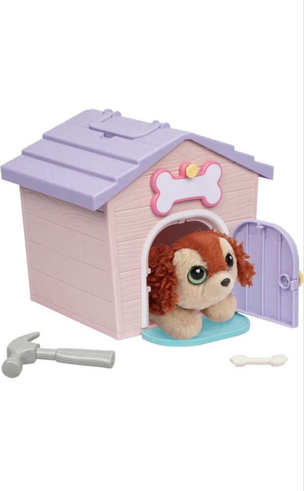 Песик з будиночком little live pets, цуценя оригінал