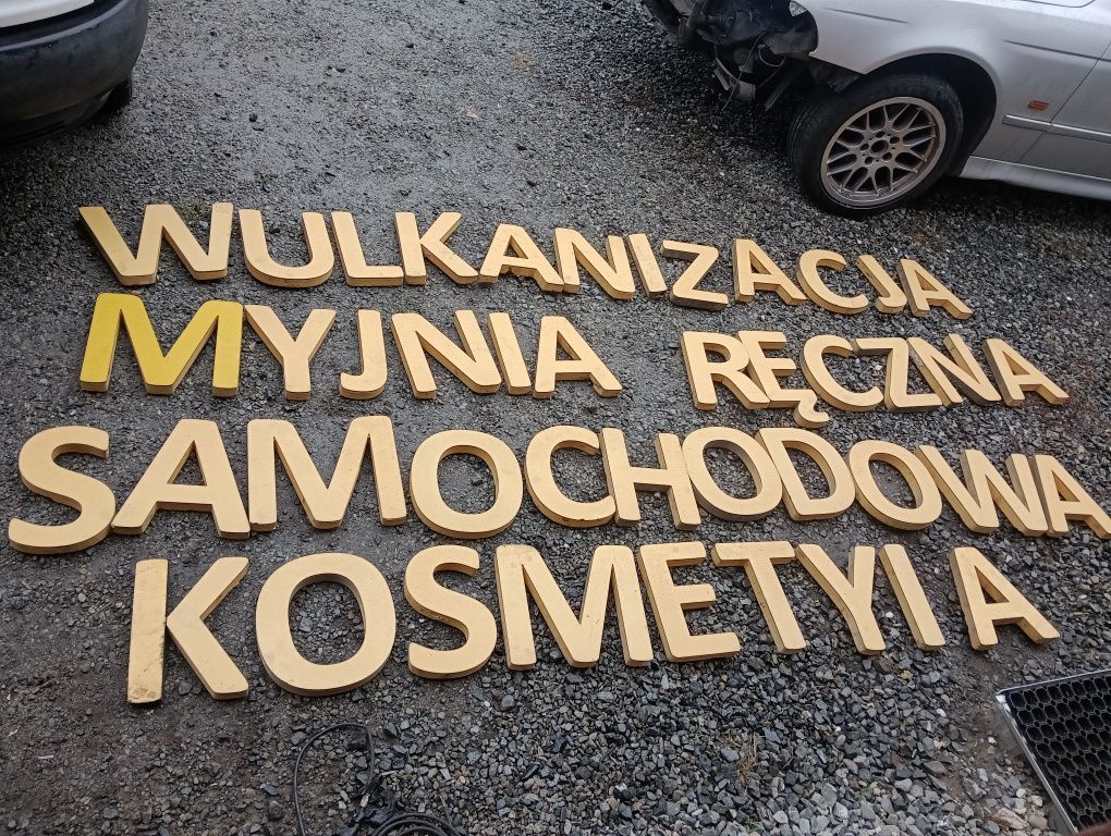 LITERY NA FIRMĘ wulkanizacja myjnia ręczna samochodowa kosmetyka