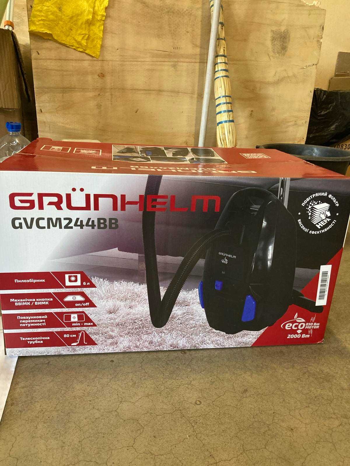 Пилосос - GVCM244BB (чорно-синій) з мішком ECO POWER (GRUNHELM)