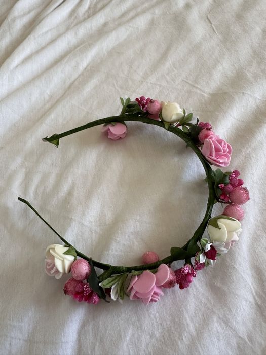 Рожевий віночок на голову