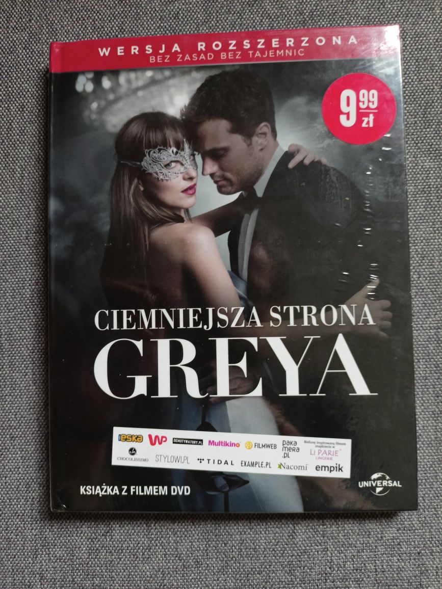 Film DVD " Ciemniejsza strona Greya" książka z filmem dvd