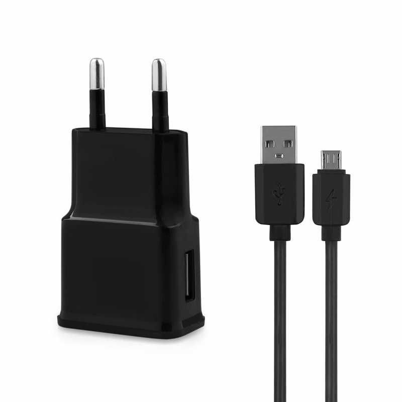Ładowarka sieciowa USB + kabel Micro 1A czarny