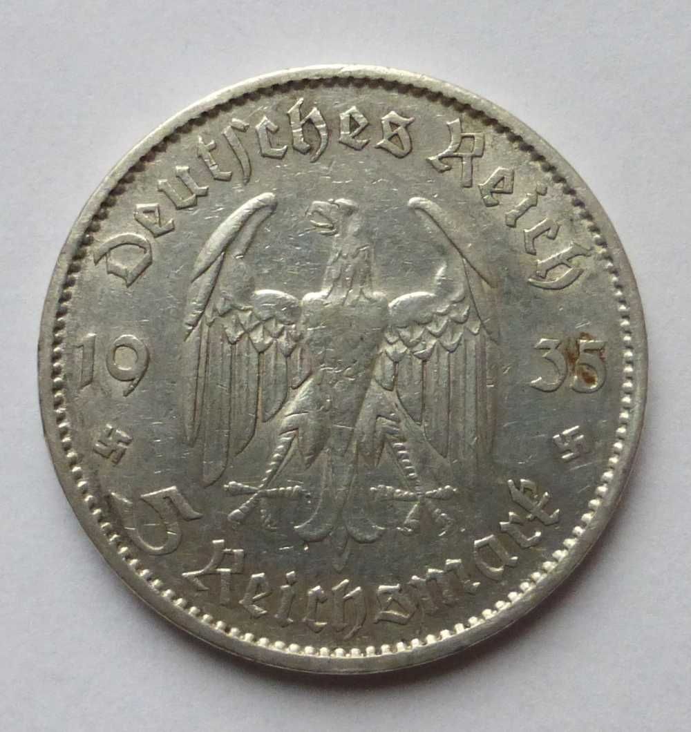 Moneta Niemcy III Rzeczy 1935 A Kościół przedwojenna srebrna
