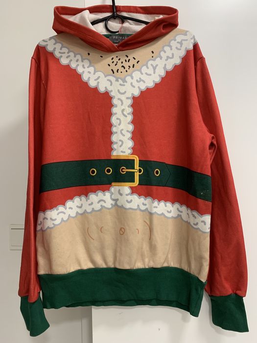 Bluza sweter swiateczny mikołaj z kapturem