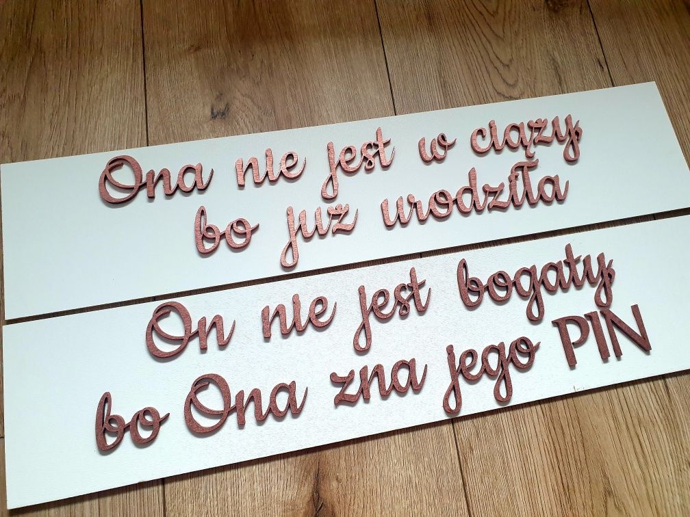 Tablice rejestracyjne ślub wesele Ona nie jest w ciąży