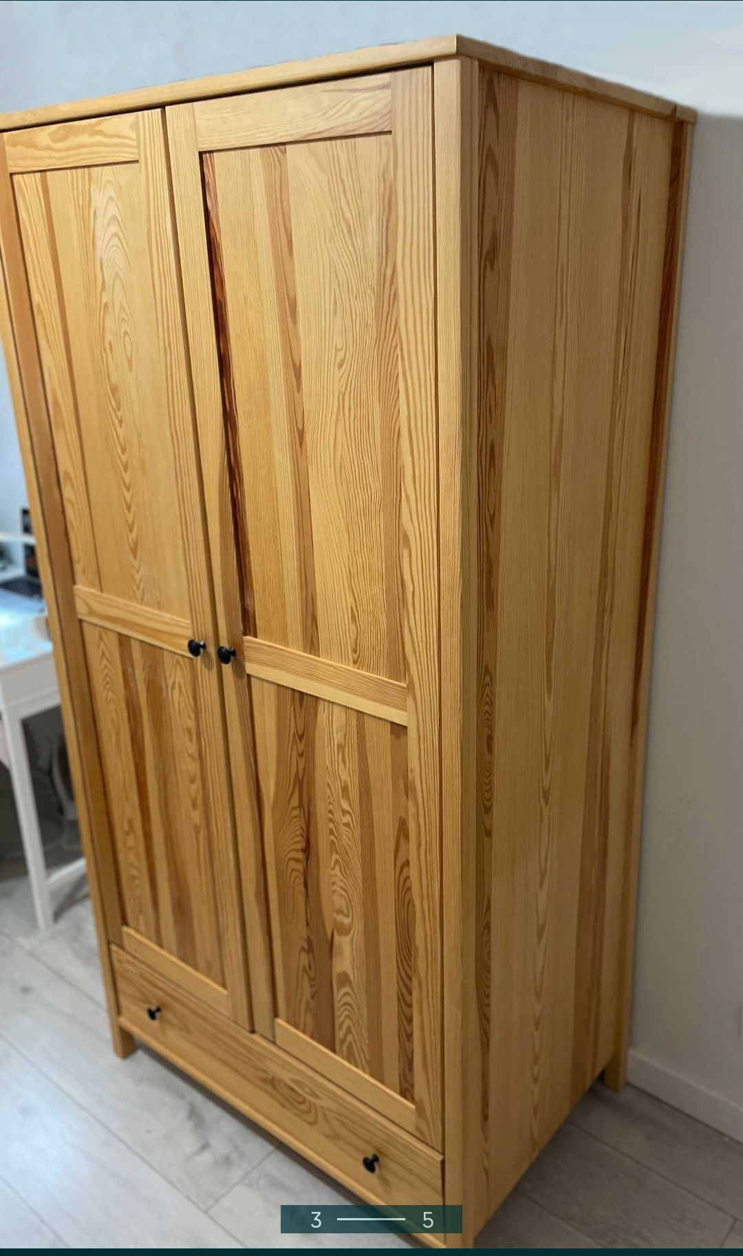 Mebel ubraniowy, drewniana sosnowa, sosna, lite drewno