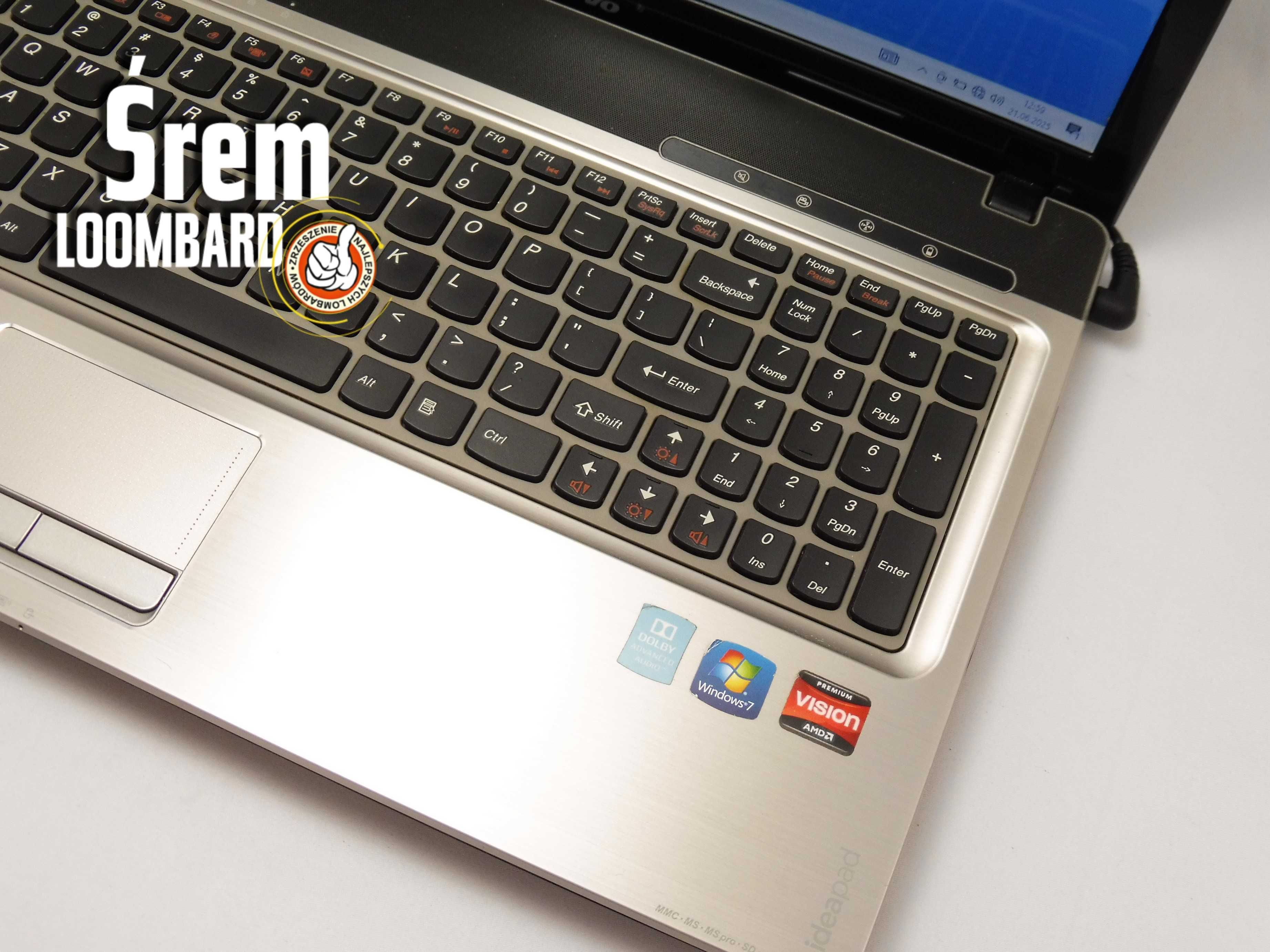 Laptop Lenovo Z565, Amd Turion II P520, 6gb/300gb, win 10, ład