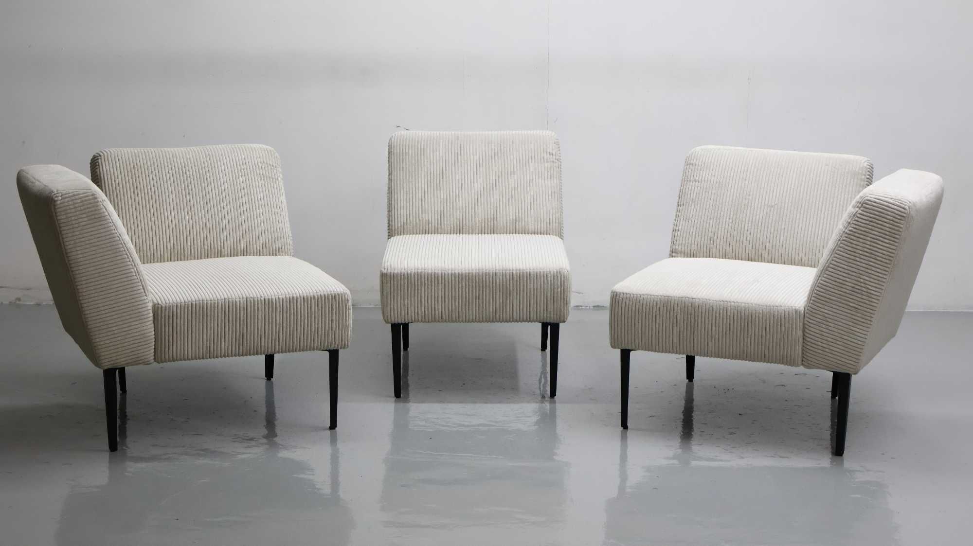 TBG Nowa sofa 3 osoboa lub 2 osobowa fotel sztruks MODUŁOWE sof puzzle
