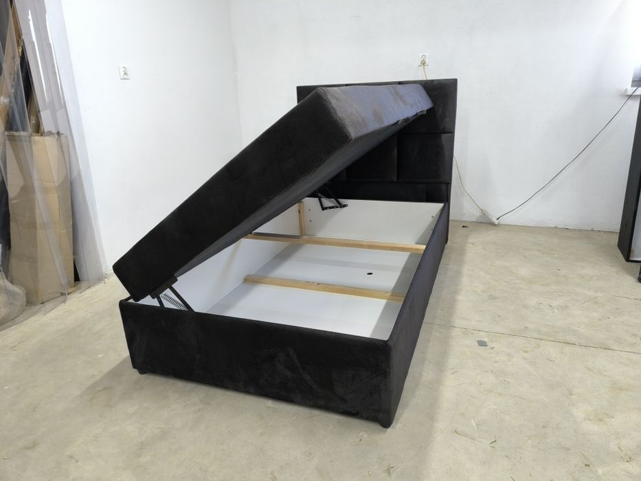 Łóżko Kontynentalne 120x200 pod Wymiar Z Materacem Glamour Pojemnik