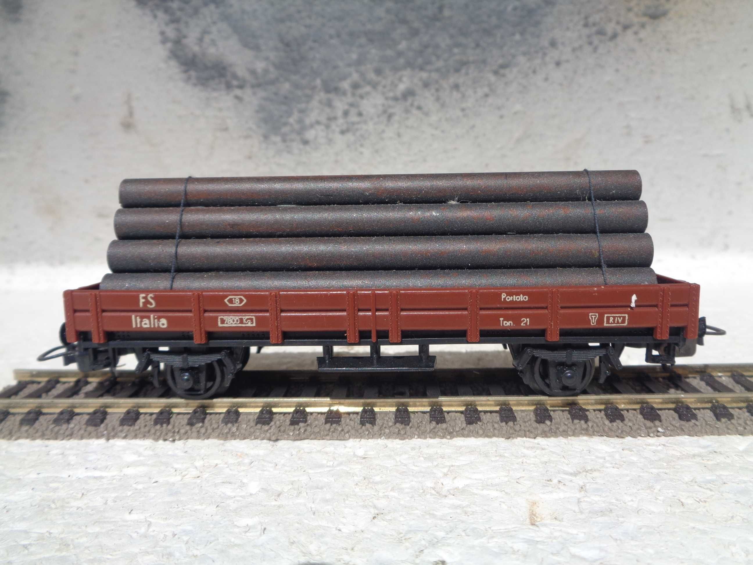 1:87 LIMA Vagão caixa aberta de transporte de tubos