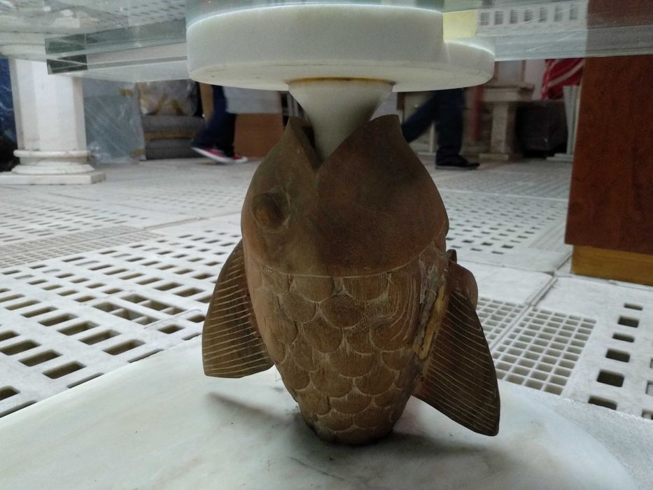 Mesa de Centro de Sala de Estar com 2 Peixes - Mesinha de apoio
