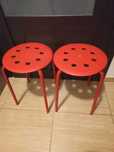 Ikea Marius stołek taboret czerwony