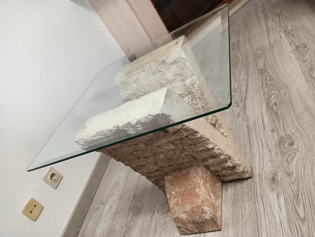 Mesinha sala com tampo em vidro