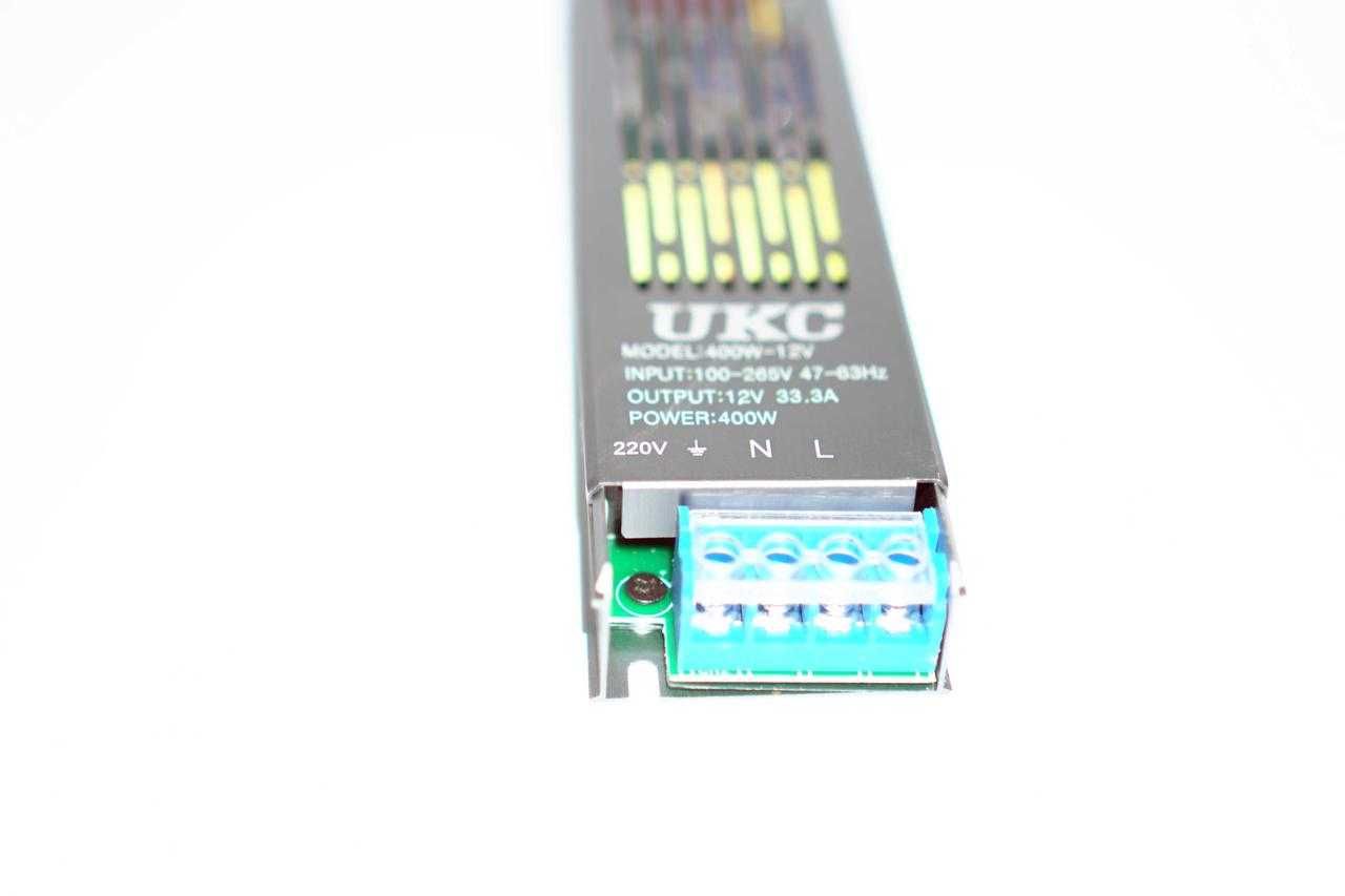 Мощный Блок питания 12V 33.3А 400W для LED лент, проводка под камеры