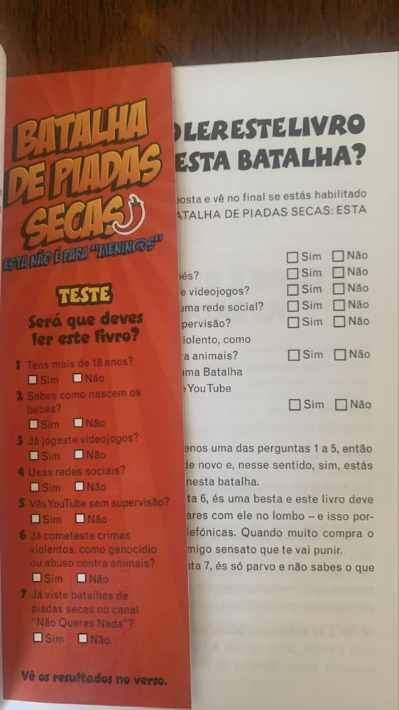 Livro Batalha de piadas secas