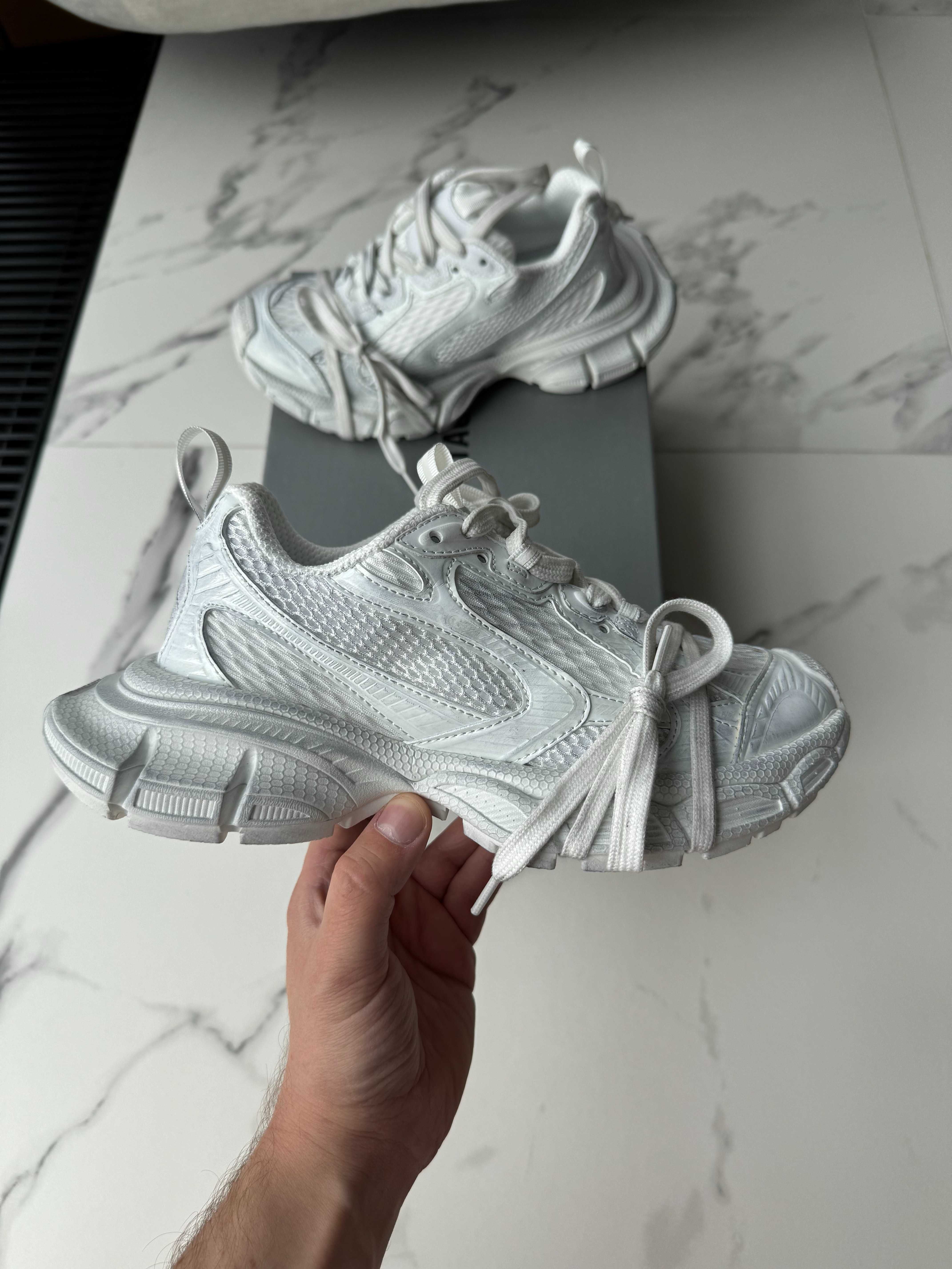 Кросівки Balenciaga 3XL White Silver / Dirty White / кроси Баленсіага