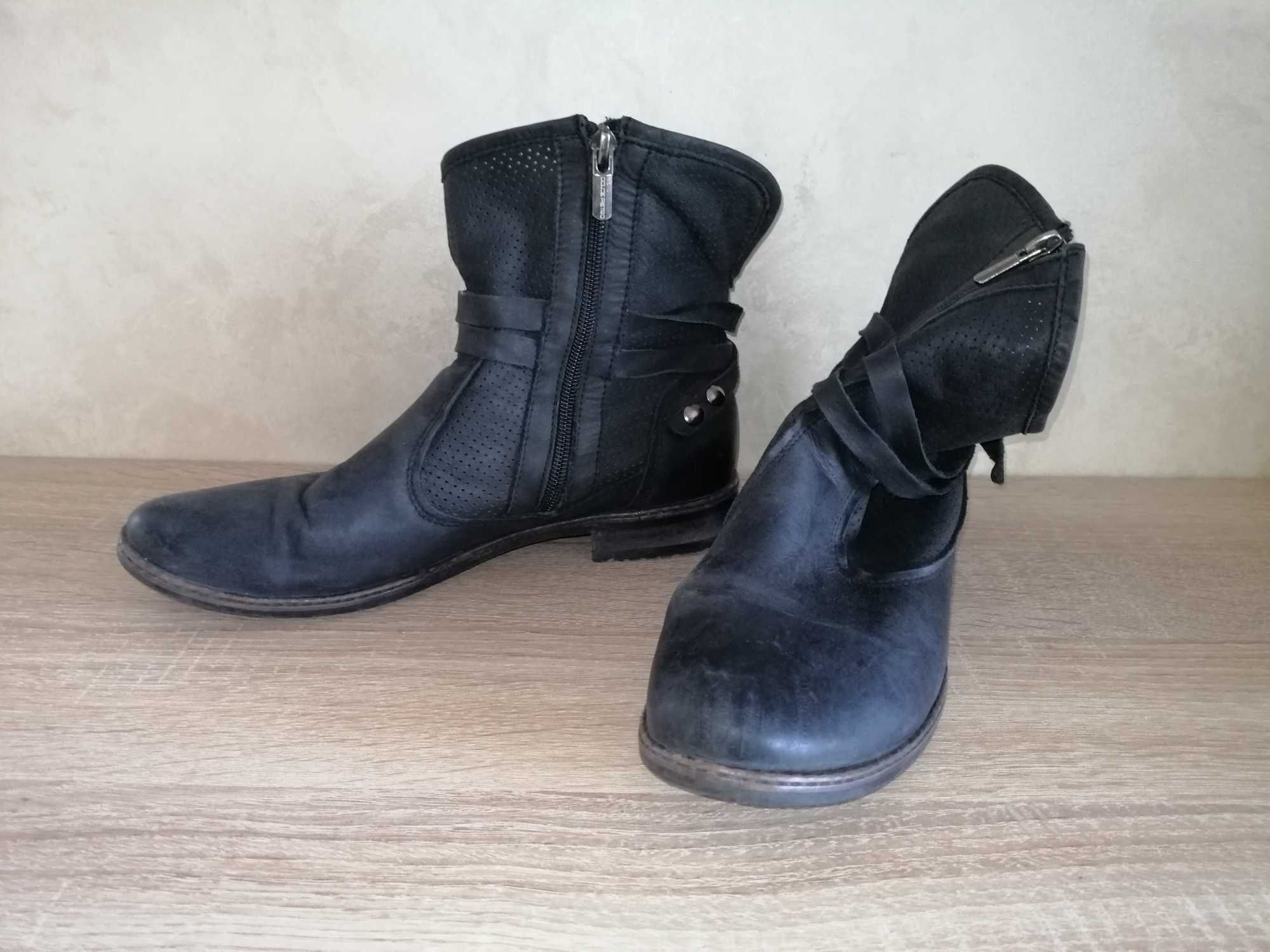 Czarne Buty na Okres Przejściowy, Rozm. 40
