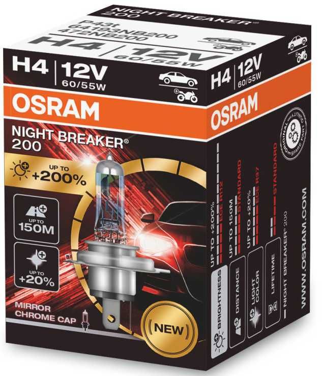Lâmpadas OSRAM Night Breaker 200 +200% Brilho