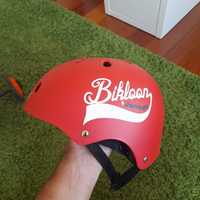 Capacete de Bicicleta / Skate Red Helmet  Bikloonred