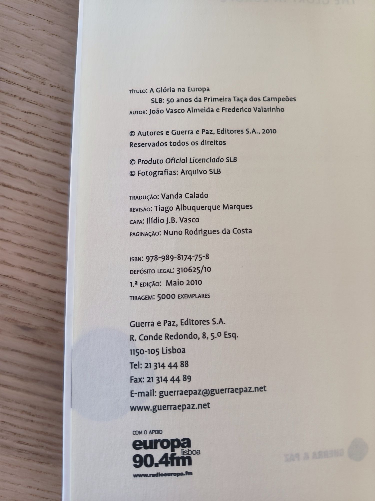 A Glória na Europa - Sport Lisboa e Benfica