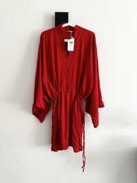 Sukienka Wasalaa czerwona Nela kimono
