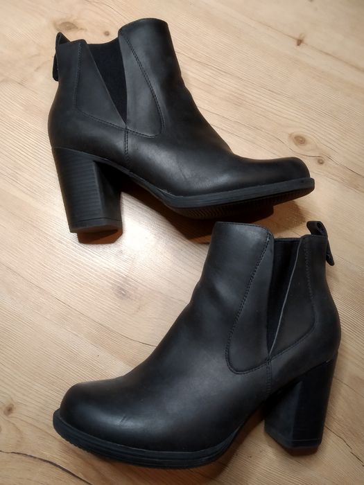 Clara Barson botki czarne na słupku 8cm 37