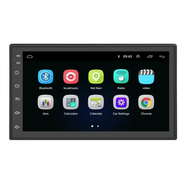 Rádio 2din de 7" android 9 gps wifi usb NOVO