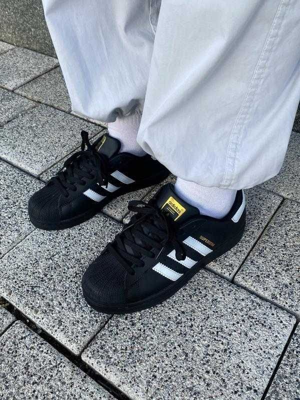 Жіночі кеди Адідас суперстар Adidas superstar чорні 36-40 НАЛОЖКА