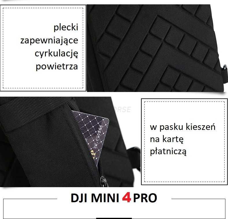 Dedykowany plecak do drona DJI Mini 4 Pro z pilotami RC 2 / RC-N2