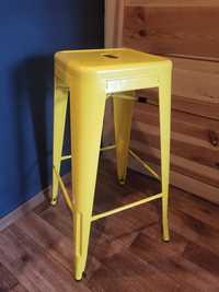 Krzesło barowe, hoker Tower 76, żółty