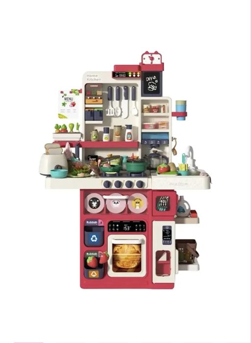 Дитяча кухня ігрова,інтерактивна з парою та водою,101 деталь