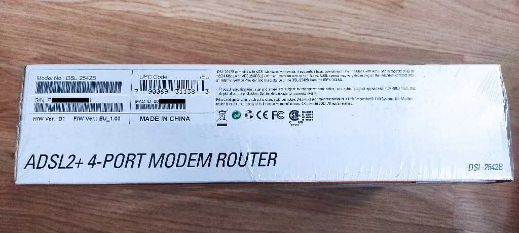 Router D-Link DSL-2542B ADSL2+ (stan fabryczny)