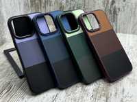 Чехол Leather Color Metal на iPhone 14 Pro Max/ 14 Pro/ 13 Pro Max