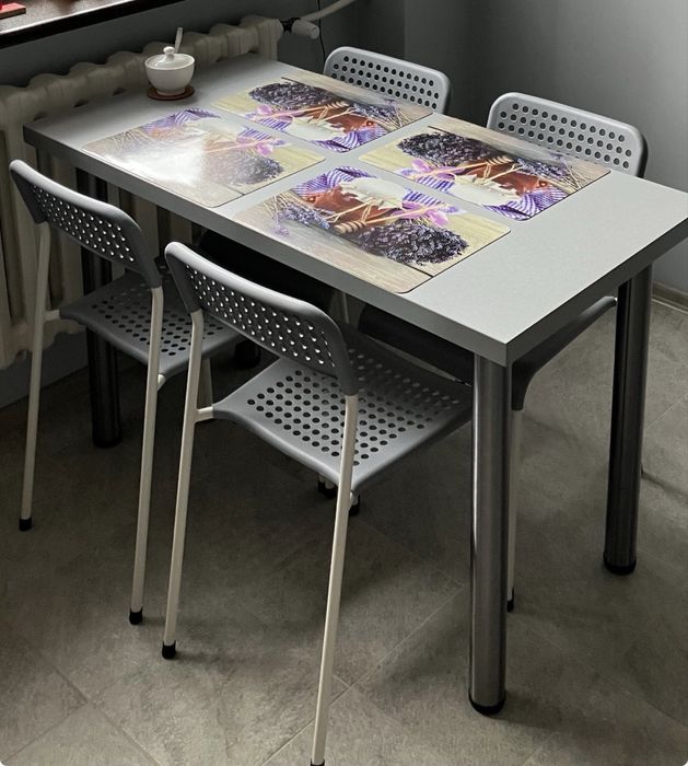 Stół z odkręcanymi nogami i blatem 120x60cm (BEZ KRZESEŁ)