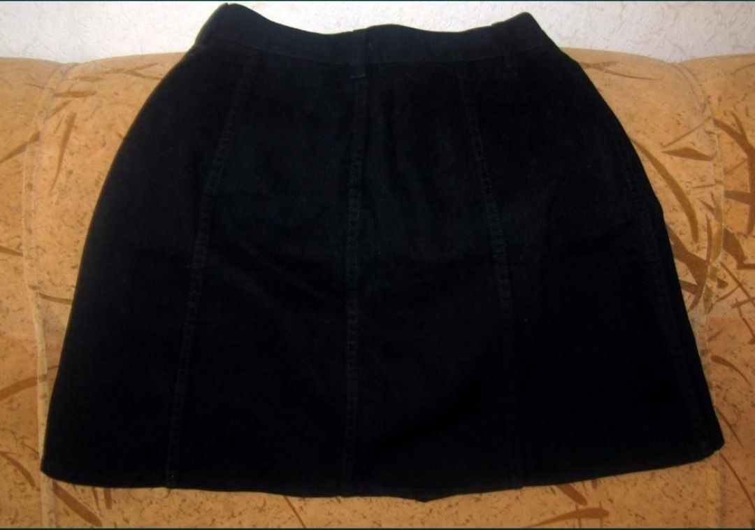 Джинсовая чёрная мини юбка