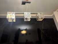 Lampa wisząca srebrna w stylu glamour