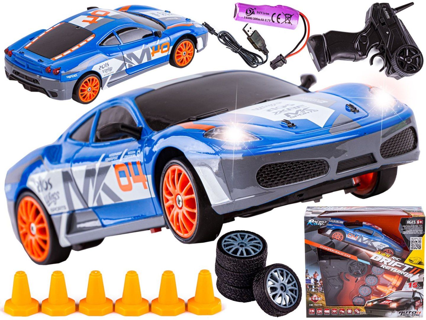 Samochód zdalnie sterowany Do Driftu, Drift 1:24 2,4 GHz 4WD  FERRARI