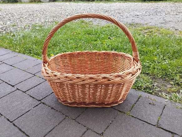 Kosz wiklinowy na zakupy grzyby koszyk prezentowy piknikowy